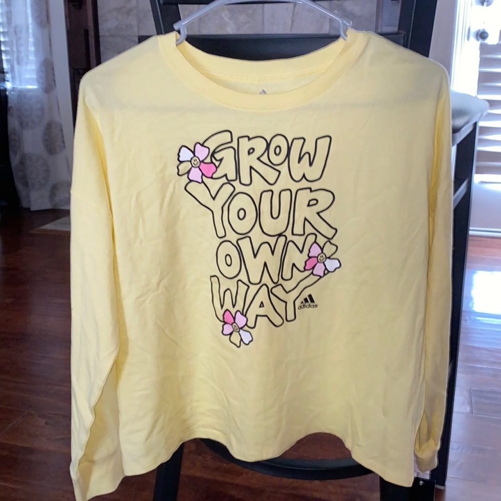 Girls Adidas Loose Fit Long Sleeve Shirt